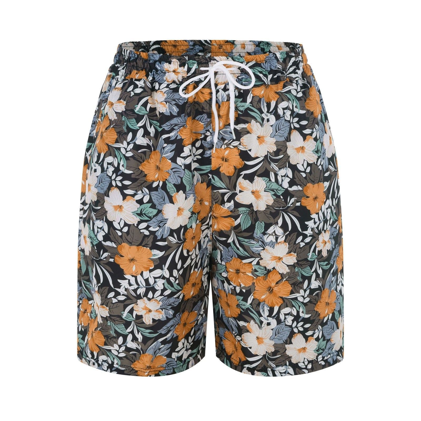 Men's mesh shorts high quality new design 3D digital printing green striped football floral design