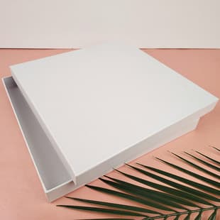 White Gift Box for Scarves, Wraps, Lid-Base Packaging Box, Blank Paper Box, Gift Box, Hard Box, Wholesale, Stock Available