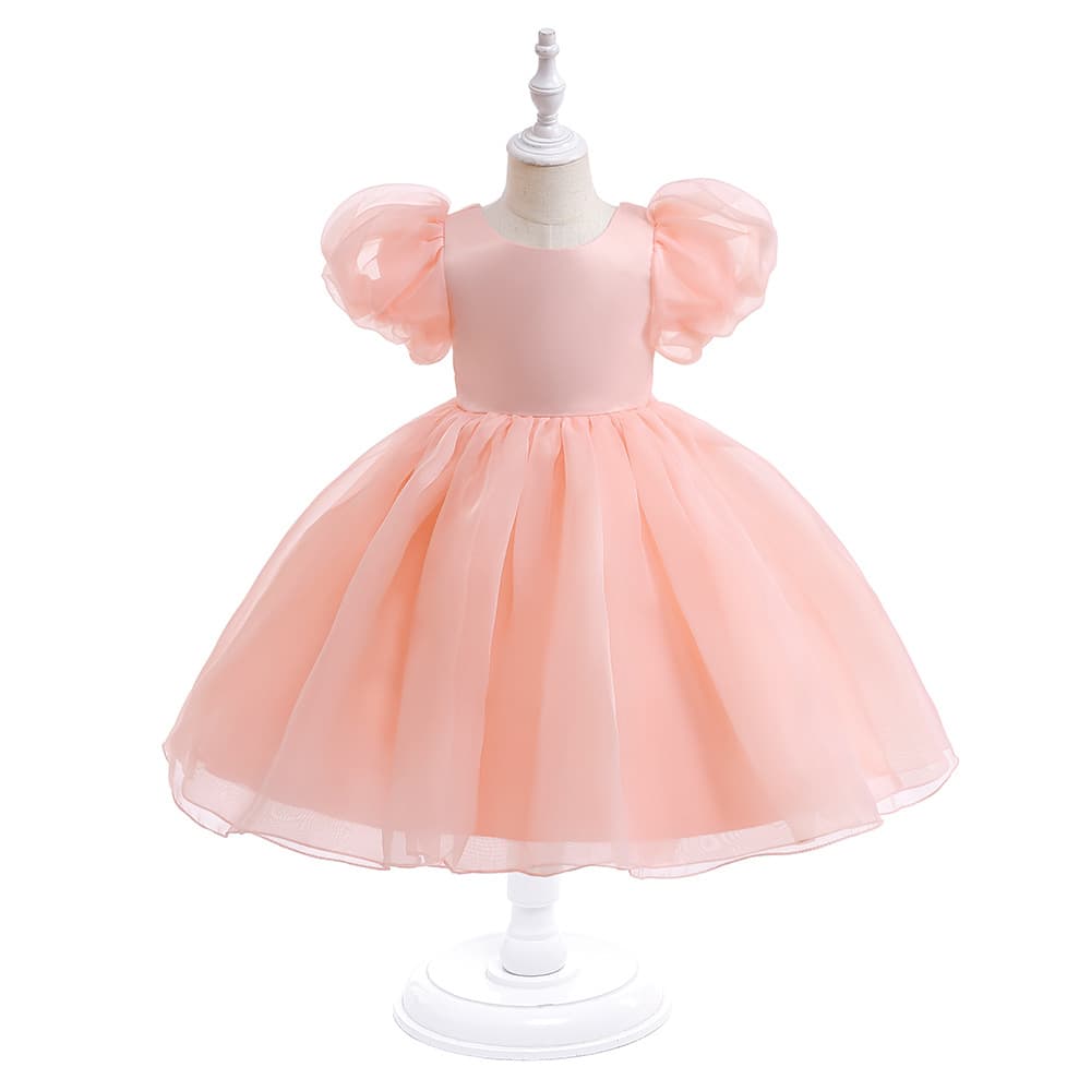 Best-Selling Little Girls Princess Dress Puff Sleeve Birthday Outfit Tulle Dress Fall Dress Toddler Girl Party Gown