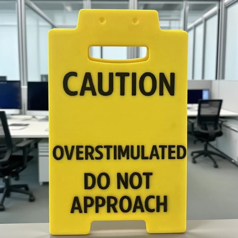 caution overstimulated desk sign caution overstimulated creative desktop ornaments