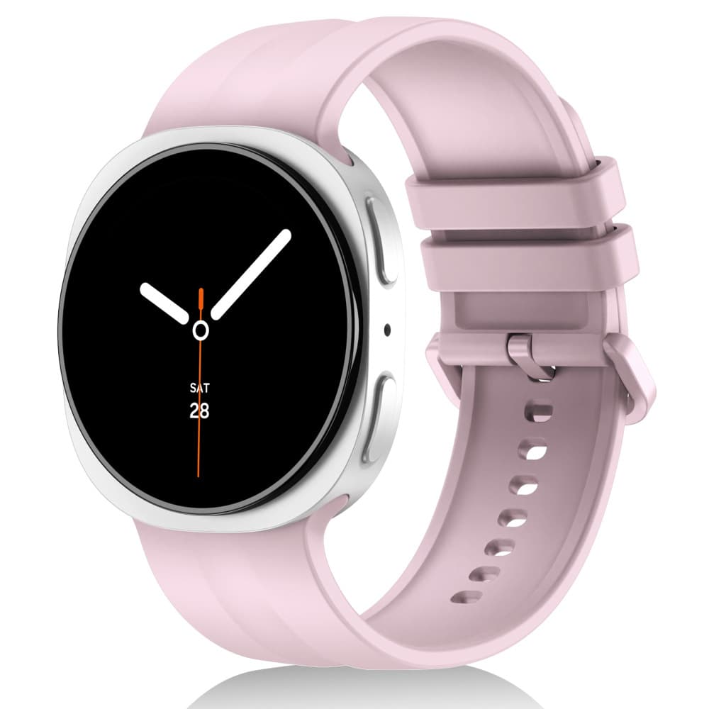 Compatible with Samsung Galaxy Watch9 Band, Galaxy Watch8 Classic Liquid Silicone Color Buckle Waterproof Replacement Strap