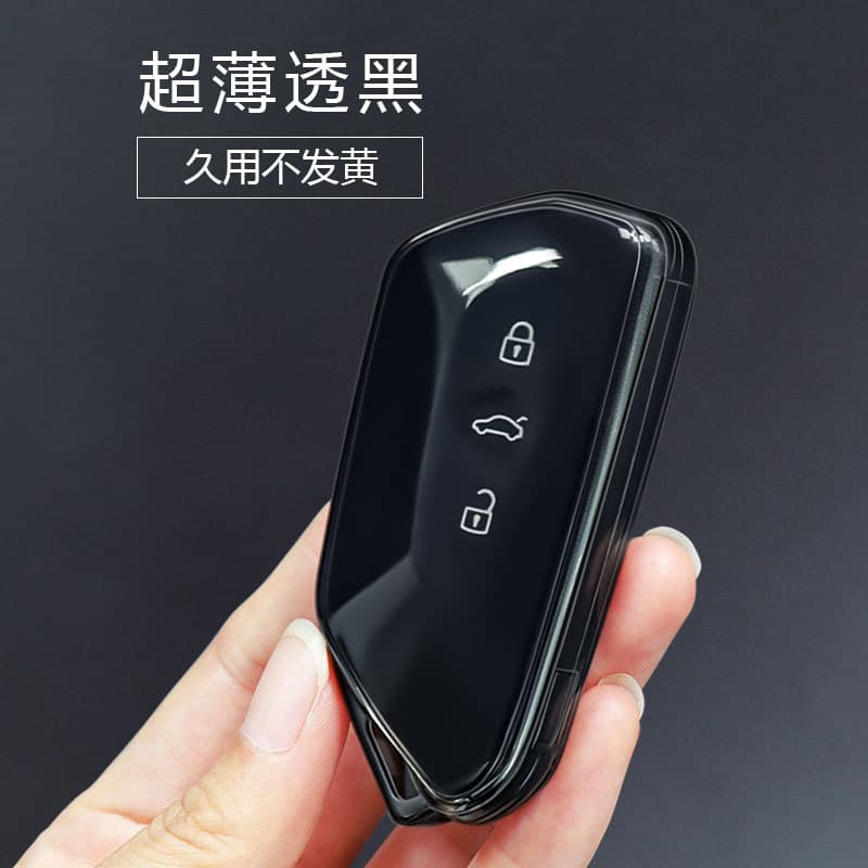 VW Golf Key Cover Transparent Full Protection Plastic Molded Key Case Durable Lightweight Car Key Holder For Volkswagen