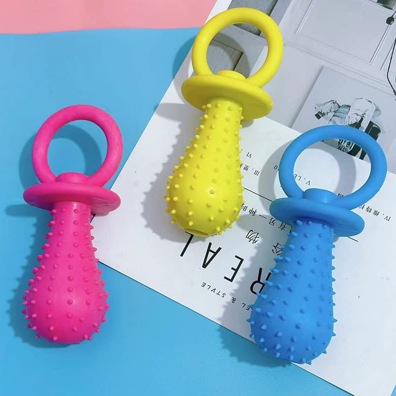 Small TPR Dog Toy Milk Bottle Interactive Sound Training Pet Toy For Puppies Dog Play Voice Activated Training Aid