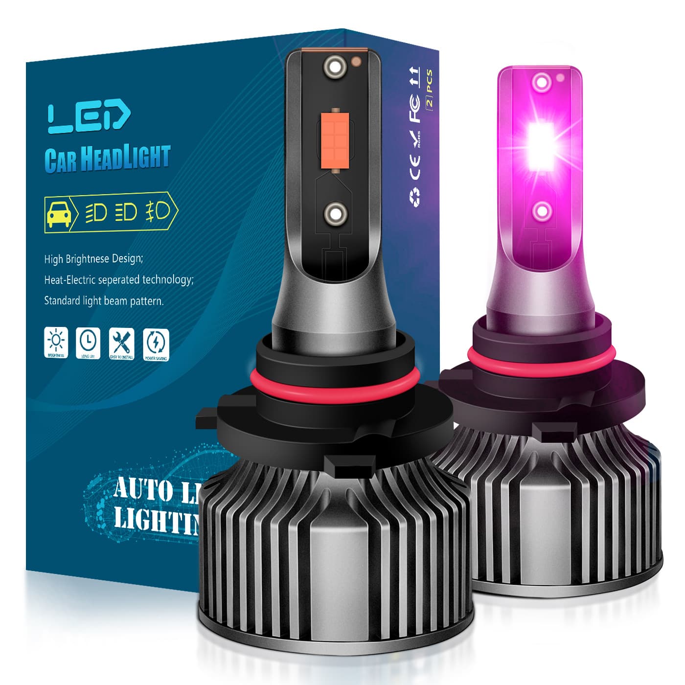 Personalized pink purple car LED fog light H11 pink purple led headlight 9006 headlight 880 psx26w H3H1