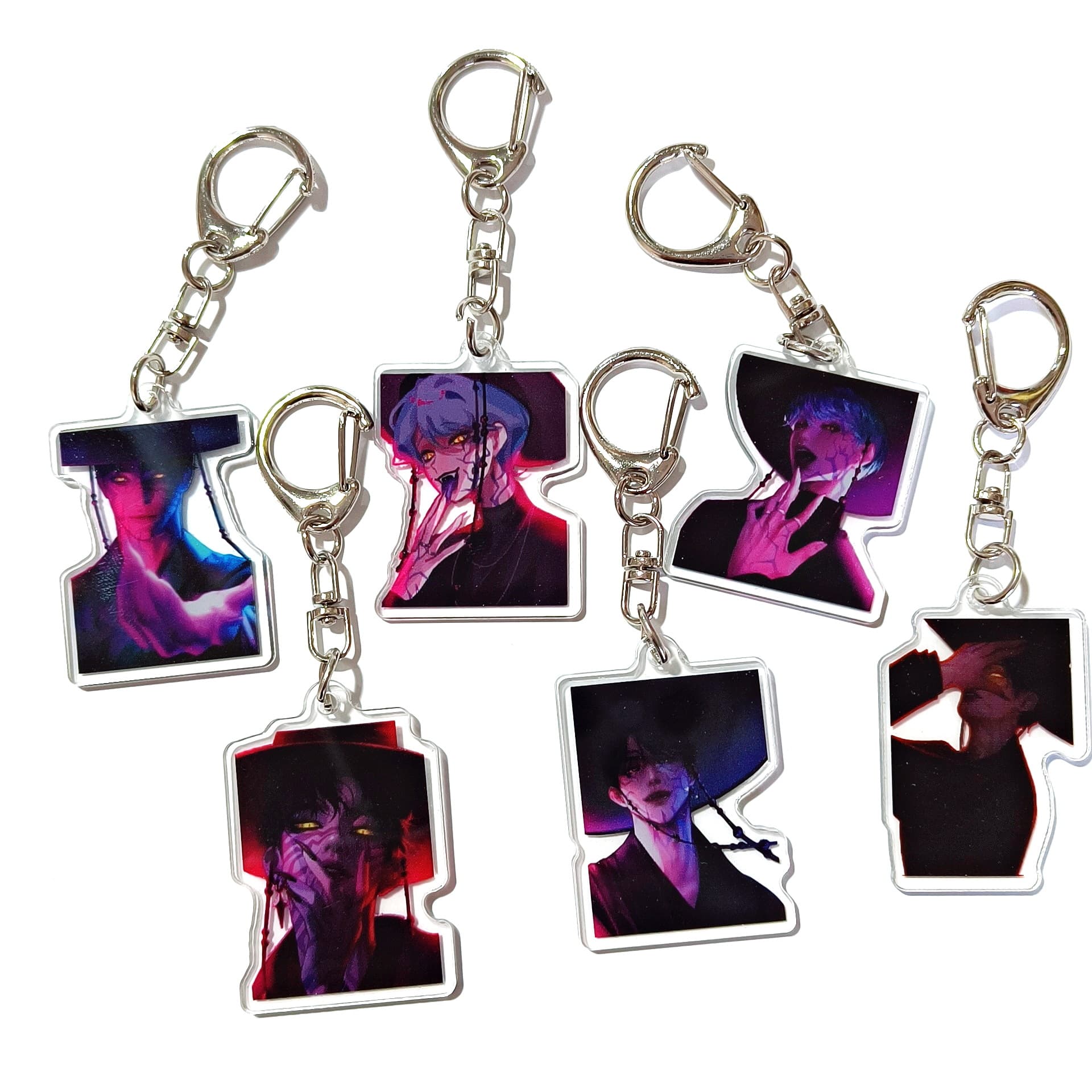 Kpop Witch Hunter Group Lumi Zoe Mira Qin Yu Cute Acrylic Keychain Student Backpack Charm