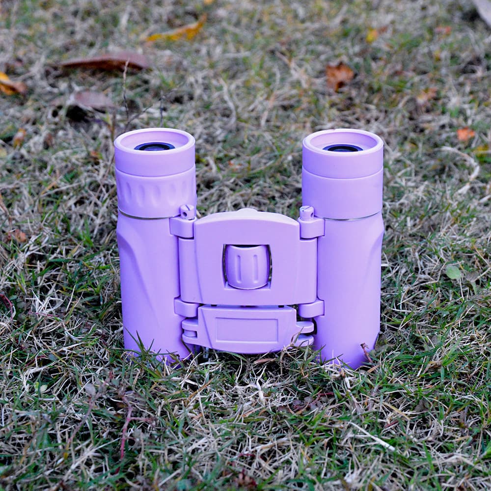 New Cross-Border Mini Binoculars HD Color Kids Outdoor Nature Observation Purple Compact Telescope