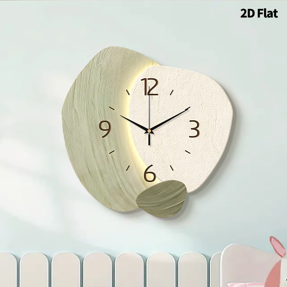 Cross-border hot-selling Shilai running cream style wall clock 2026 new high-end silent punch-free guest restaurant clock