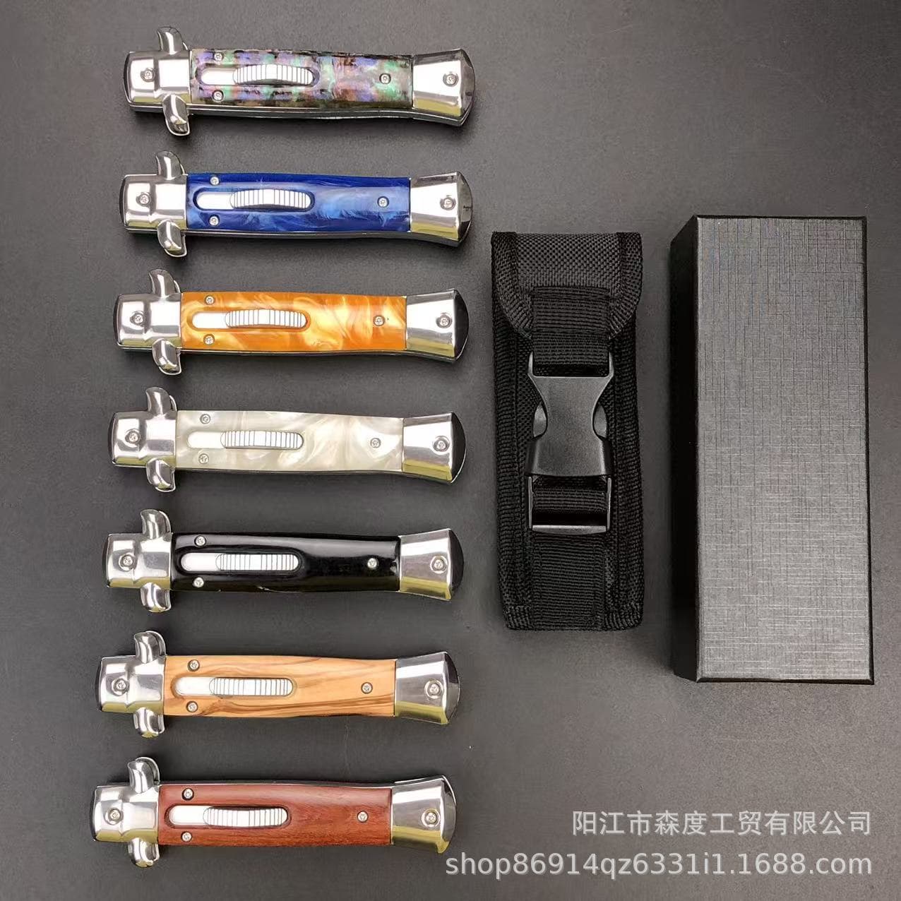Italian AKC Mafia Tactical Folding Knife Microtech OTF Outdoor Portable Survival Knife Zinc Alloy Handle