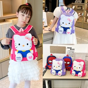 Kindergarten Cartoon Car Backpack, Lightweight Kids Double-Shoulder Bag for Boys and Girls, Cute and Spacious