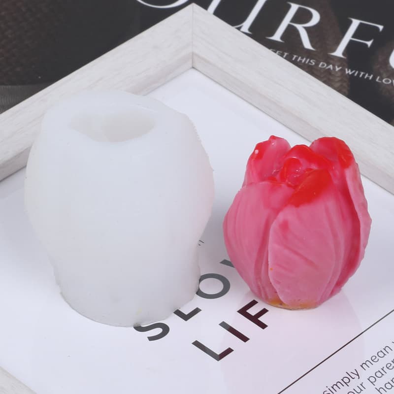 Tulip flower silicone mold diy crystal glue flower soap aromatherapy candle ornament baking decoration