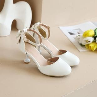 Summer Children's Sandals High Heels Student Performance Princess Thin Heel New Closed-Toe Medium Large Child Butterfly Girl Shoes