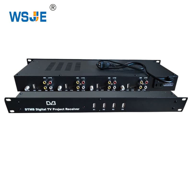 4-Channel DTMB Terrestrial Wave HD Encoding Professional Set-Top Box Hotel Digital TV System Supports AVS+ Dolby