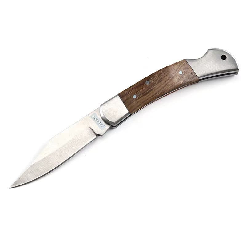 Household folding fruit knife, outdoor camping portable knife, rosewood handle tool, portable stainless steel folding knife
