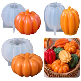 3D Pumpkin Candle Mold DIY Halloween Pumpkin Decoration Aromatherapy Candle Making Cross-Border Dropshipping
