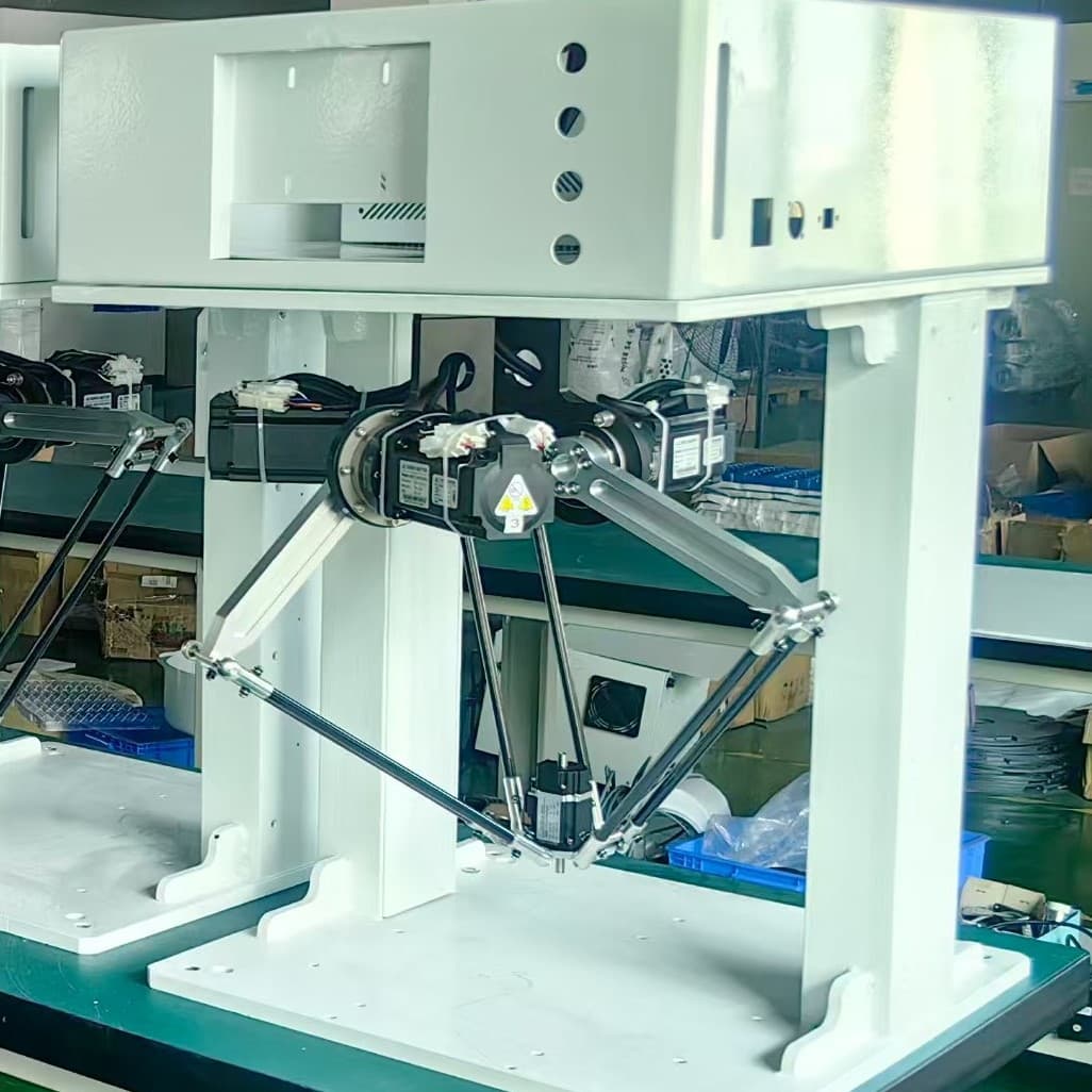 Vision Flexible Vibration Robot Intelligent Tray Handling Manipulator Parallel Robot for Electronics and Semiconductor Applications