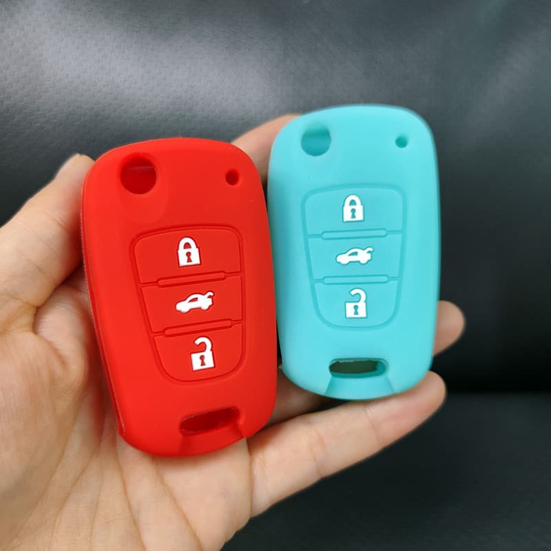 Silicone Protective Case for Hyundai Elantra Avante Key Cover, Suitable for Verna, Reina, Sonata, Mistra, Langdong