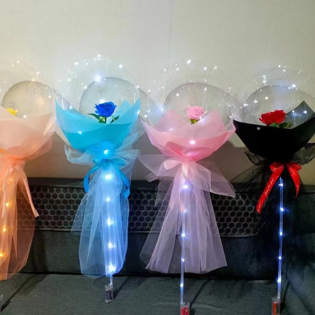 Trending Bubble Ball 20 inch Proposal Confession Glow-in-the-Dark Transparent Bubble Balloon Ball-in-Ball