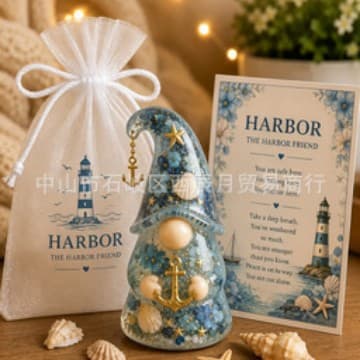 Cross-border special supply of healing faceless gnome ornaments, desktop decoration multi-theme including card gauze bag set