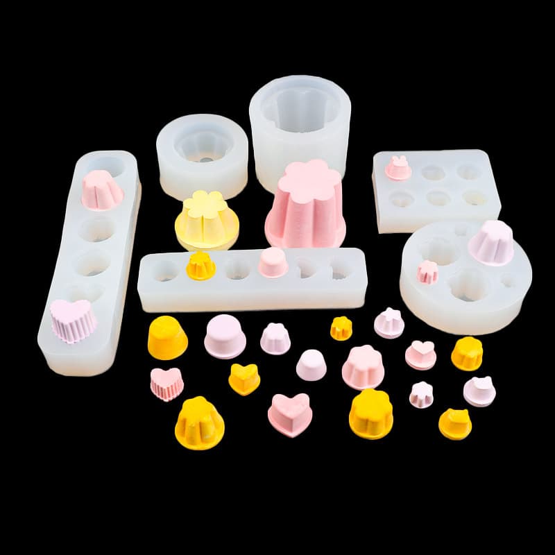 Pinch pudding silicone mold cute rounded pudding jelly chocolate mousse cake decoration candle