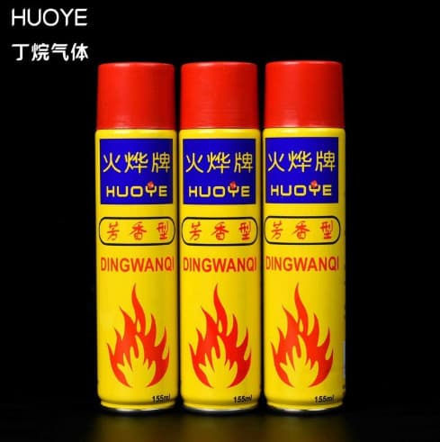 155ml aromatic gas various inflatable lighter gas butane cylinder inflatable tank manufacturer wholesale