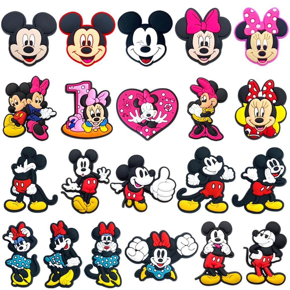 Mickey Mouse Shoe Buckle Mickey Minnie Cartoon Crocs Shoes Flower Trend Boutique Shoes Accessories diy Crocs Accessories