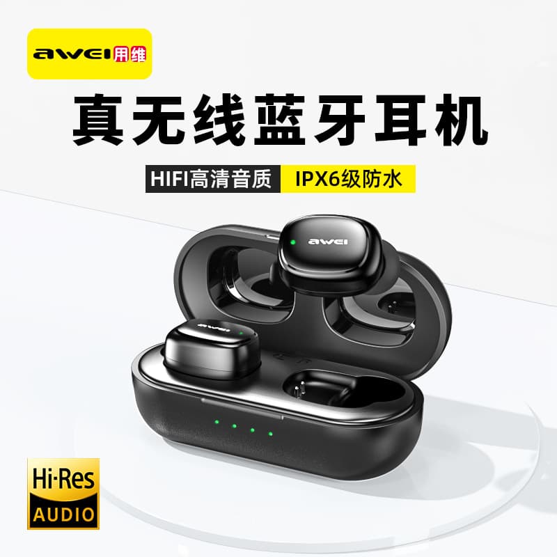 AWEI uses Weiwei's new cross-border upgrade cost-effective wireless TWS Bluetooth headset T13 Pro mini for Apple