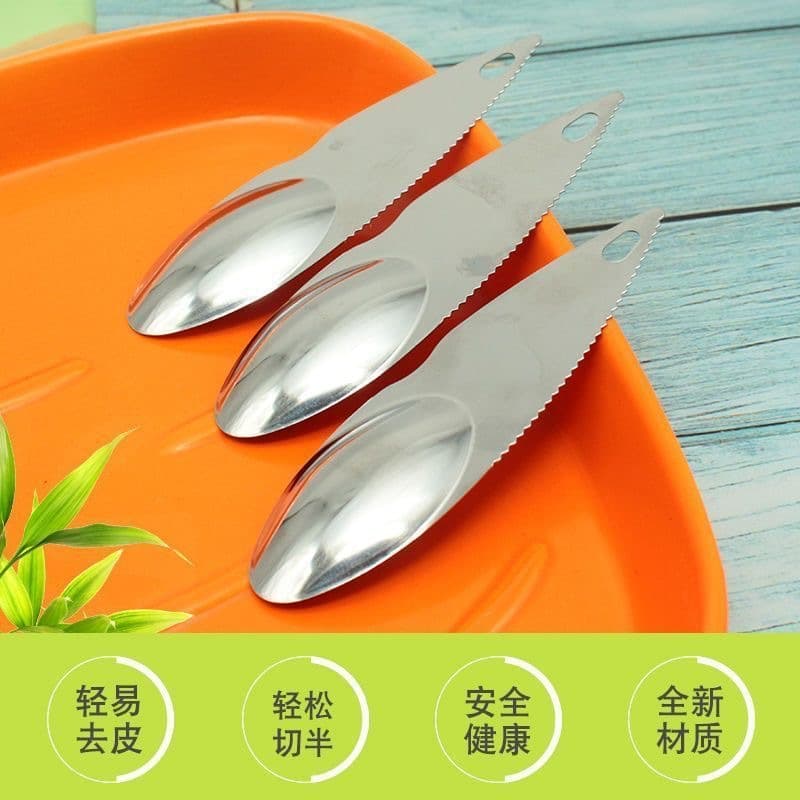 Fruit Tool Stainless Steel Kiwi Knife, Flesh Scooper and Peeler, Kiwi Spoon and Scoop