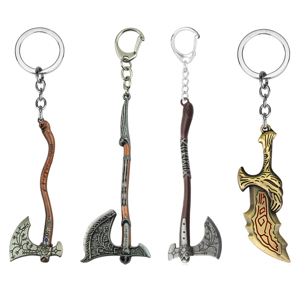 God of War Kratos Chains of Olympus Pendant Blade of Chaos Axe Keychain Backpack Charm