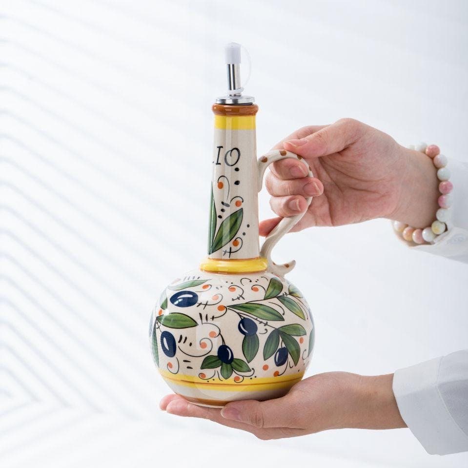 Export Ceramic Vinegar Bottle Kitchen Seasoning Bottle Kitchen Italian Art Underglaze Color Olive Oil Other None