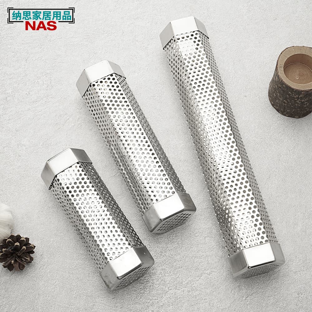 Stainless Steel BBQ Smoke Tube Cold Smoke Generator Wood Chip Smoker Tube for Outdoor Grilling