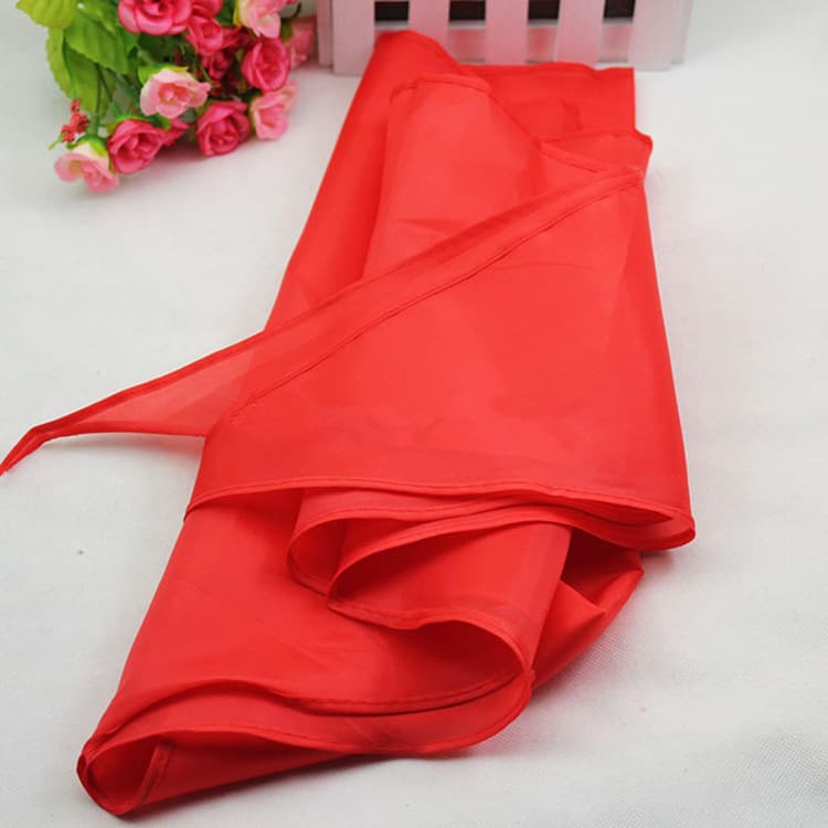 Red scarf for elementary school students, extra-large polyester-cotton fabric red scarf, 1.2 meters, wholesale.