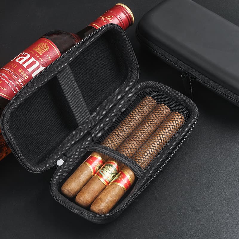 New portable EVA lightweight small cigar box, 6-pack, cigar storage bag, outdoor travel accessory