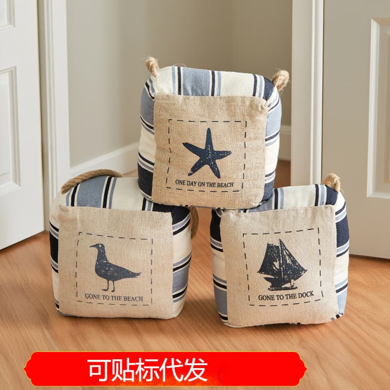 Home Linen Fabric Door Stopper with Fine Sand Filling, Anti-Collision Ball, Creative Decorative Door Stop for Restaurant, Bar, and Home Use
