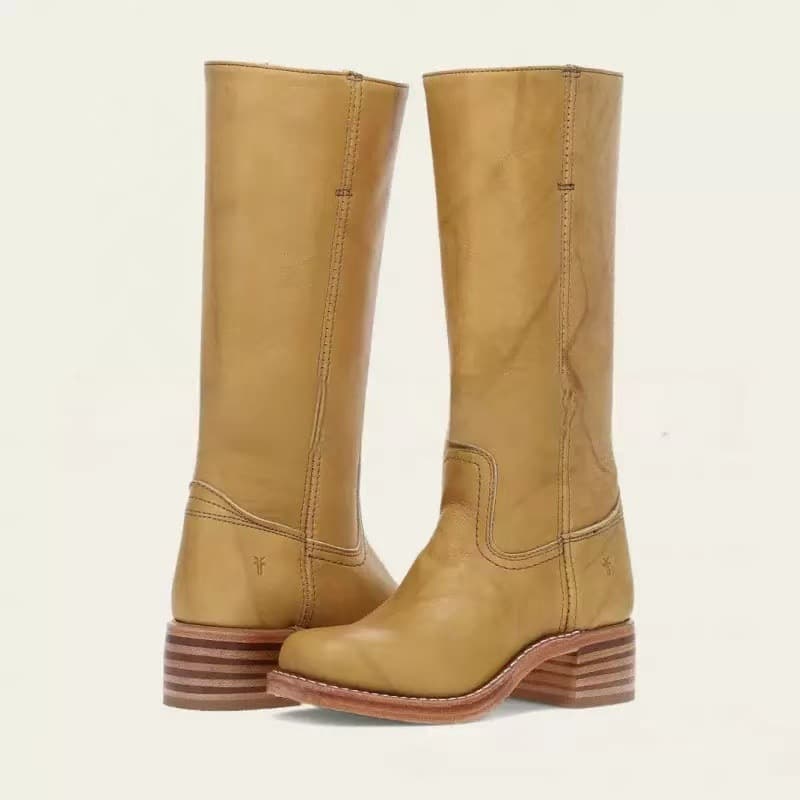 2025 New Retro Roman Boots High Tube Barrel Boots Cowboy Boots Amazon Export Boots Size 40-48 Large Size Boots