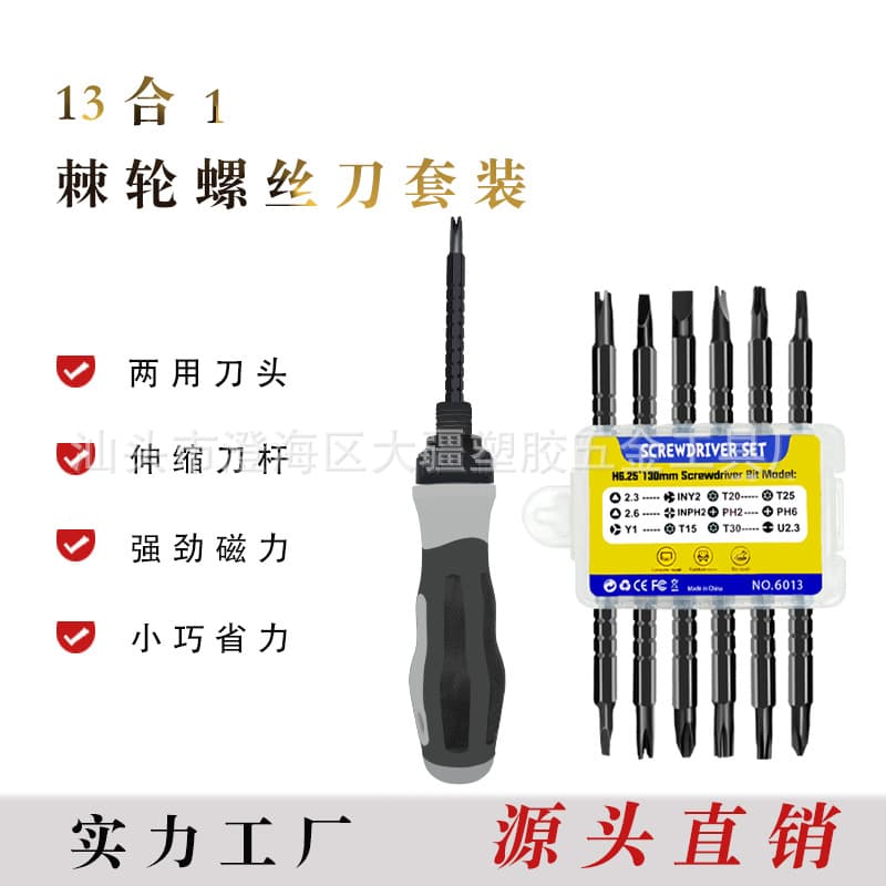 13-in-1 Screwdriver Set Multi-function Double-ended Chrome Vanadium Steel Home Phone Repair Tool Kit