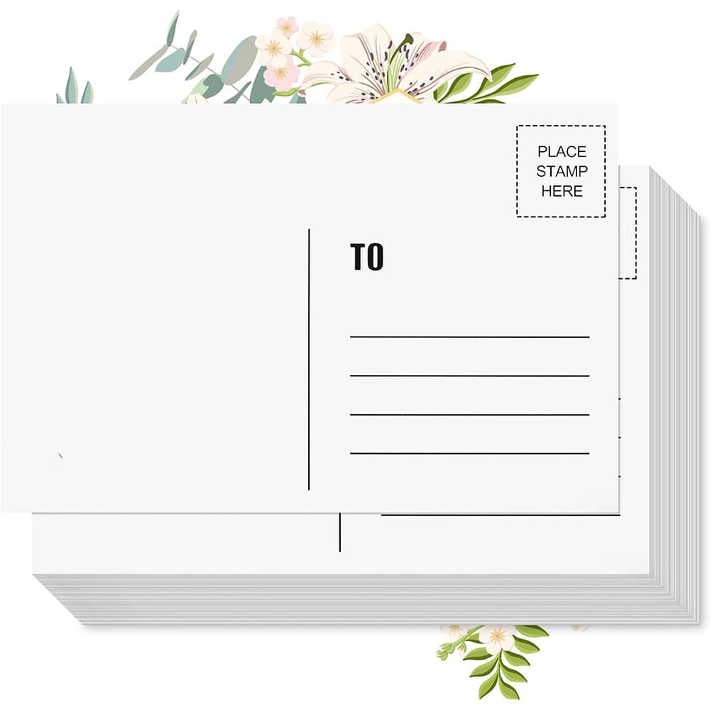 Cross-border Hot Selling Ready Stock Blank Postcard Kraft Paper Double-sided Writable Painter Mailing Card 300gsm