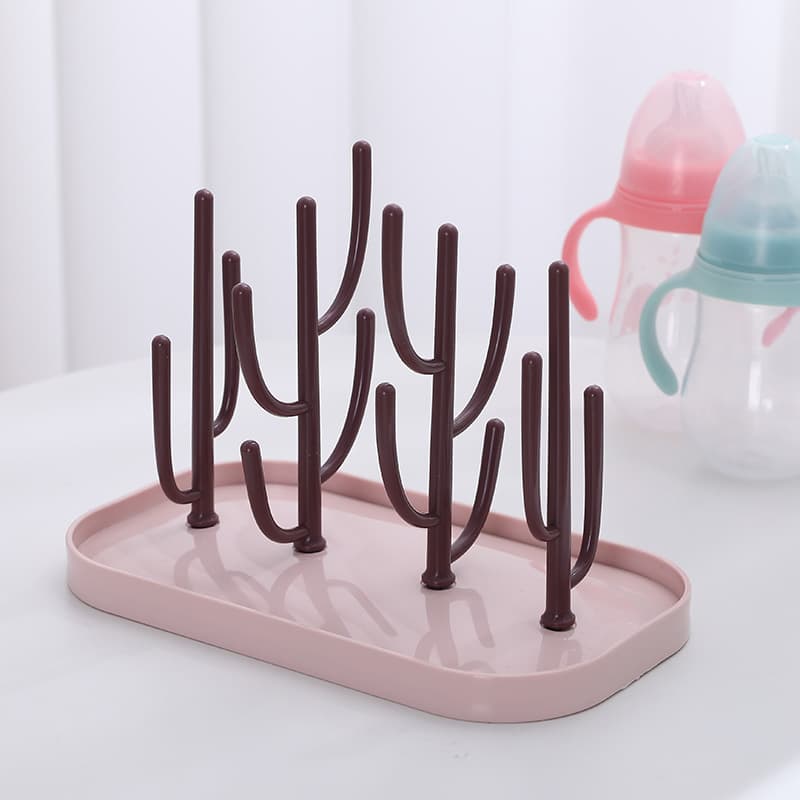 Creative Drainage Cup Holder Cactus Kitchen Cup Drying Rack Baby Bottle Drain Plastic Cup Holder Storage Shelf