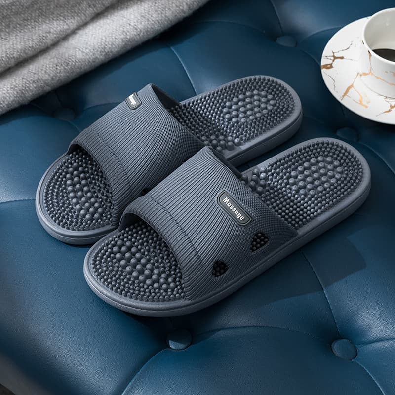 Massage slippers men's home foot acupoint bath non-slip acupressure board sandals men's hotel summer PVC