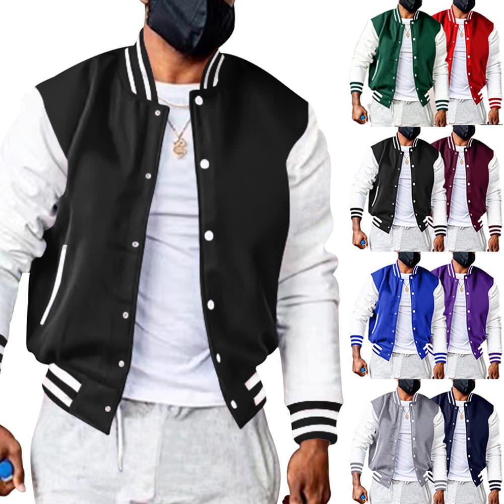 Cross-Border Fall/Winter New Baseball Jacket Men's Baseball Jacket Autumn Trendy Versatile Personality Export Baseball Jacket