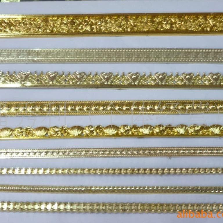High-Quality Picture Frame Molding, Plastic Gold Edge Strips, Decorative Strips for Packaging Boxes, Craft Edging