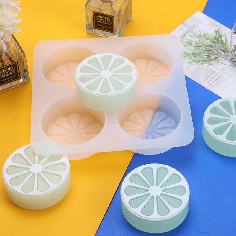Cross-border New 4-Cavity DIY Silicone Handmade Soap Mold New Pattern Soap Making Mold Cake Mold Factory Direct Sale