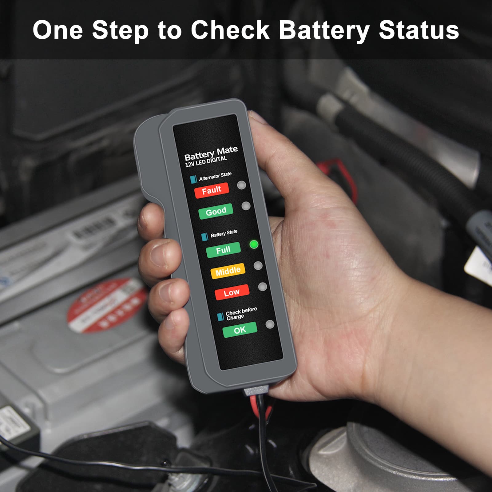 12V battery tester for car batteries, PP bags available for wholesale and export.