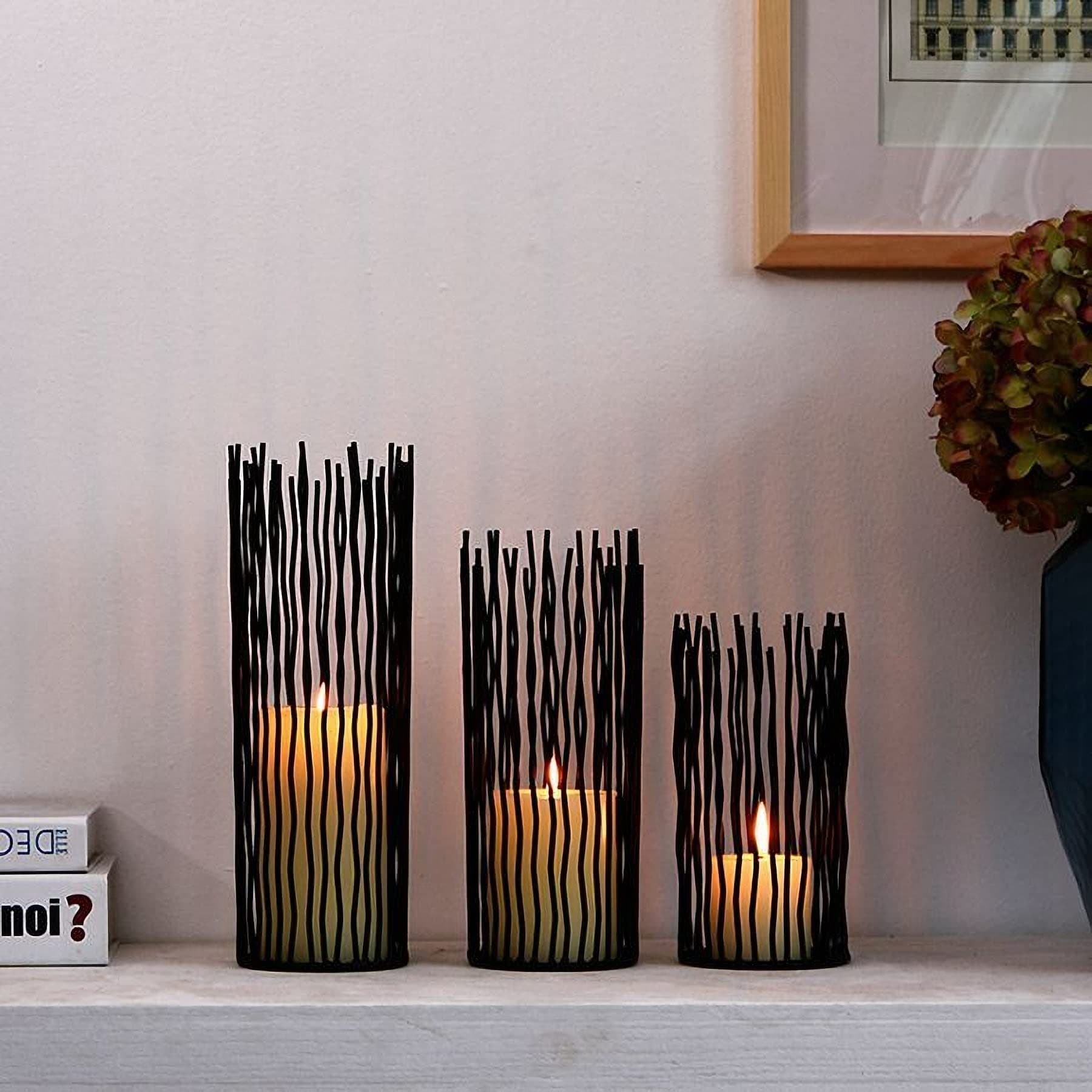 Modern European best-selling style iron candle holder ornament wedding prop romantic floor-standing dining table candlestick candle tray