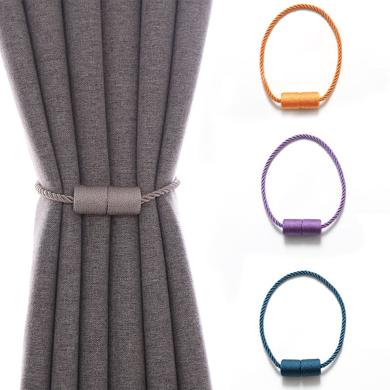 Modern Simple No-Drill No-Install Cylindrical Magnetic Buckle Tieback Wholesale Stock Cross-Border Curtain Tieback Curtain Buckle