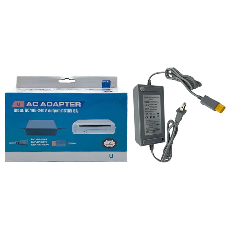 WIIU Console Charger WIIU Power Adapter Console Power Supply US/EU Plug with Color Box