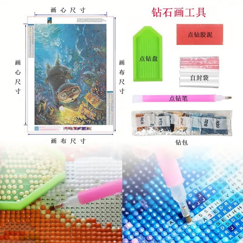 New diamond sticker animation diamond painting, dropshipping, high-end desktop ornament, decorative painting, DIY, handmade
