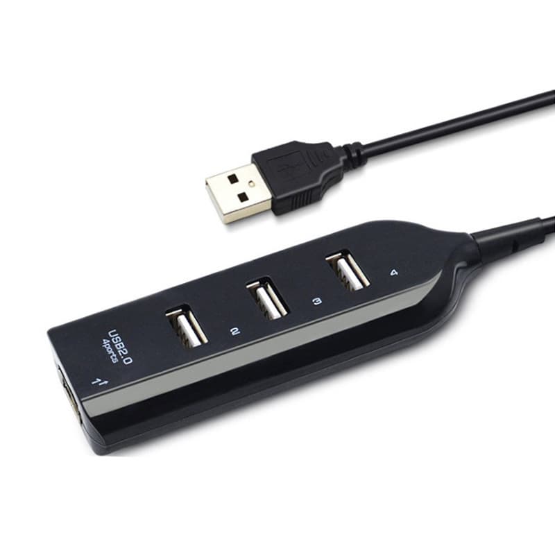4-Port USB Hub for Computer with 4-Port Splitter and Converter