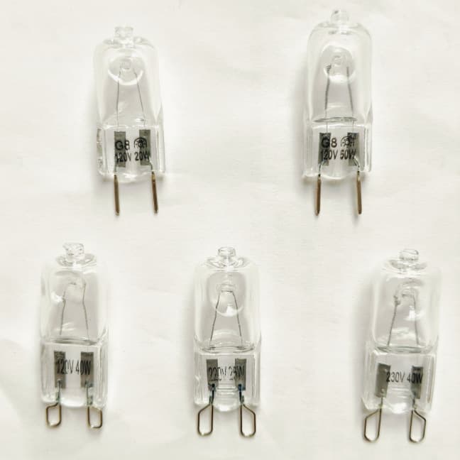 G9 G8 G4 Halogen lamp oven lamp 120V 220V 20W 25W 40W 50W 12V 10W 20W