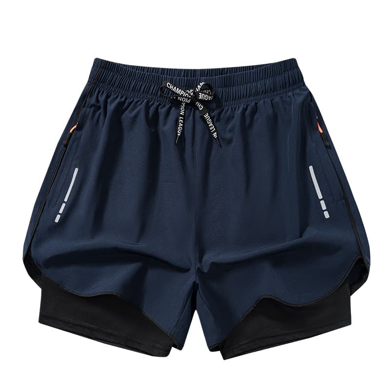 Quick-Dry Sports Shorts for Men - Basketball, Marathon, Running, Fitness Three-Quarter Shorts, Fake Two-Layer Anti-Exposure Swim Trunks