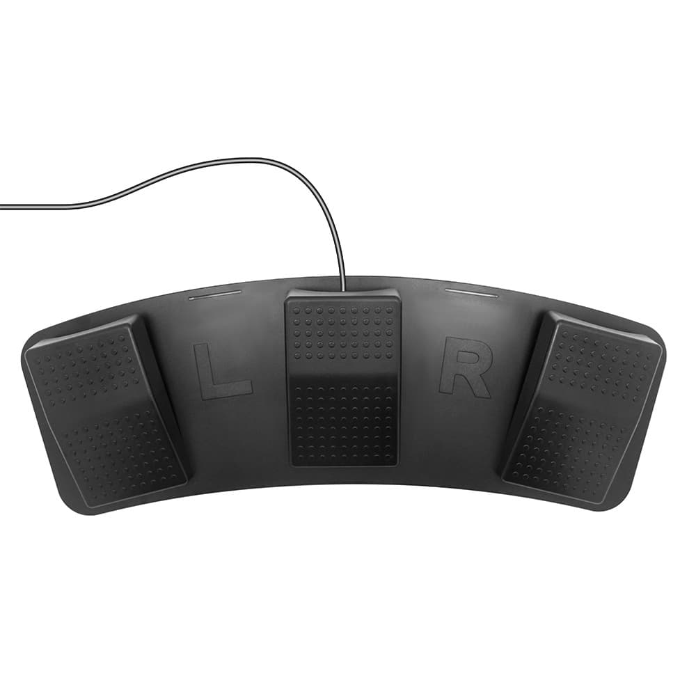 HID USB foot pedal switch, 3-position plastic foot switch model FS3-P.